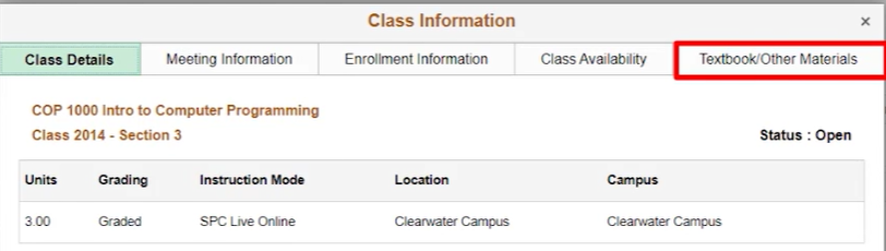 Class information for Intro to Computer Programming.
