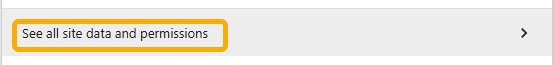 See all site data and permissions button.