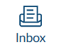 Inbox icon with document and printer.