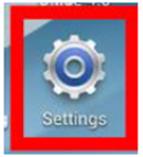 Settings icon with gear symbol.