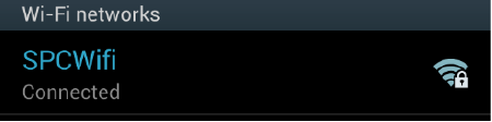 Wi-Fi network settings showing connected status.