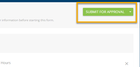 Button labeled "SUBMIT FOR APPROVAL" highlighted.