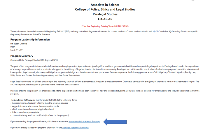 Program summary for Paralegal Studies degree.